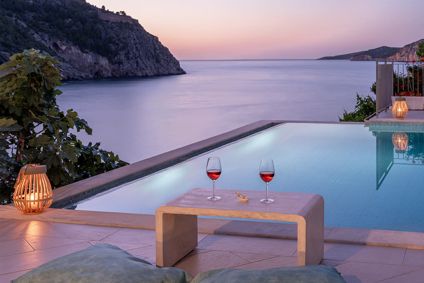 Assos View - magnificent view of the sea and the skyline from the villa's pool